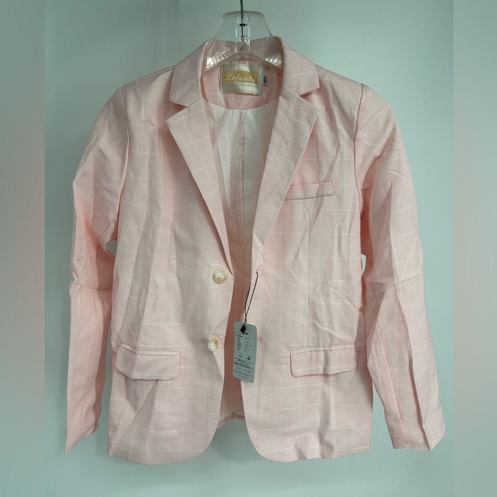 Boys Pink Blazer With White lines